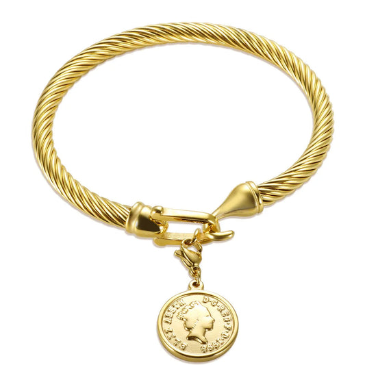 COIN BANGLE - GOLD