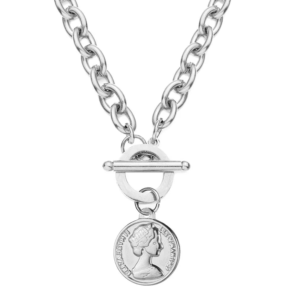 COIN NECKLACE - SILVER